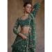 Picture of Lovely Chiffon & Silk Sea Green Lehenga Choli