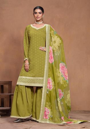 Picture of Exquisite Silk Peru Straight Cut Salwar Kameez