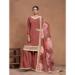 Picture of Charming Silk Rosy Brown Straight Cut Salwar Kameez