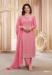 Picture of Georgette Pale Violet Red Straight Cut Salwar Kameez