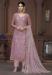 Picture of Delightful Organza Plum Straight Cut Salwar Kameez