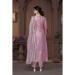 Picture of Delightful Organza Plum Straight Cut Salwar Kameez