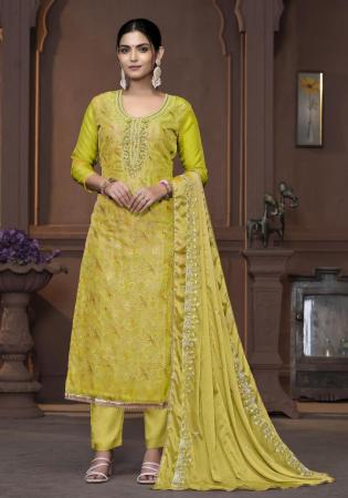 Picture of Charming Organza Peru Straight Cut Salwar Kameez