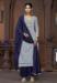 Picture of Rayon Light Slate Grey Straight Cut Salwar Kameez