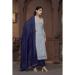 Picture of Rayon Light Slate Grey Straight Cut Salwar Kameez