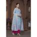 Picture of Taking Rayon Cadet Blue Straight Cut Salwar Kameez