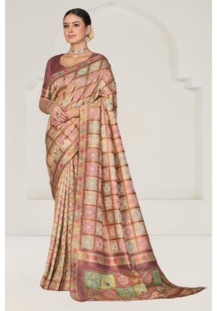 Picture of Fine Silk Dark Khaki Saree