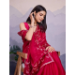 Picture of Shapely Chiffon Crimson Saree