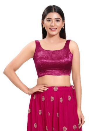 Picture of Alluring Net & Silk Indian Red Designer Blouse