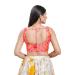 Picture of Splendid Net & Silk Light Salmon Designer Blouse