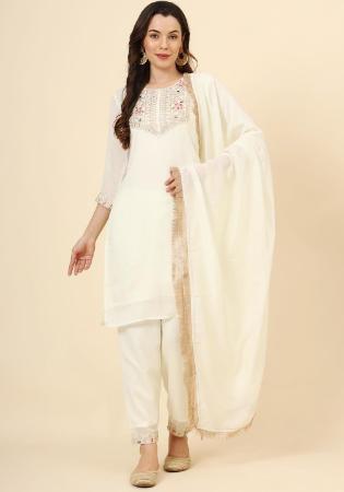 Picture of Delightful Silk Azure Readymade Salwar Kameez