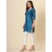 Picture of Stunning Cotton Steel Blue Kurtis & Tunic