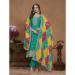 Picture of Classy Chiffon Teal Straight Cut Salwar Kameez