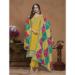 Picture of Chiffon Dark Golden Rod Straight Cut Salwar Kameez