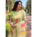 Picture of Statuesque Organza Golden Rod Saree