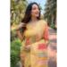 Picture of Marvelous Organza Pale Golden Rod Saree