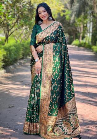 Picture of Admirable Silk Dark Sea Green Saree