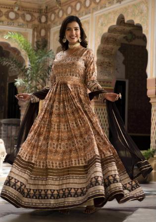 Picture of Charming Silk Sienna Readymade Gown