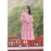 Picture of Georgette & Silk Plum Readymade Salwar Kameez