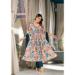 Picture of Georgette & Silk Light Slate Grey Readymade Salwar Kameez