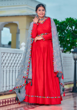 Picture of Beautiful Rayon Crimson Lehenga Choli