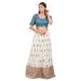 Picture of Pleasing Net & Silk Cadet Blue Designer Blouse