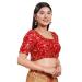 Picture of Radiant Net & Silk Crimson Designer Blouse