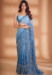 Picture of Appealing Georgette Light Steel Blue Saree