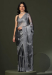 Picture of Appealing Crepe & Silk Slate Grey Saree