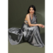 Picture of Appealing Crepe & Silk Slate Grey Saree