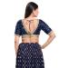 Picture of Taking Net & Silk Midnight Blue Designer Blouse