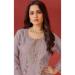 Picture of Organza Rosy Brown Straight Cut Salwar Kameez