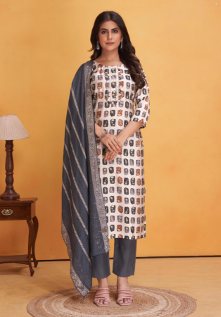 Picture of Wonderful Silk Rosy Brown Readymade Salwar Kameez