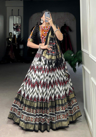 Picture of Comely Rayon & Cotton Dim Gray Lehenga Choli