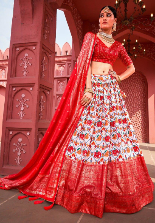 Picture of Nice Silk Crimson Lehenga Choli