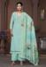 Picture of Chiffon & Organza Dark Sea Green Straight Cut Salwar Kameez