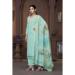 Picture of Chiffon & Organza Dark Sea Green Straight Cut Salwar Kameez