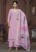 Picture of Chiffon & Organza Plum Straight Cut Salwar Kameez