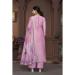 Picture of Chiffon & Organza Plum Straight Cut Salwar Kameez