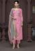 Picture of Chiffon & Organza Rosy Brown Straight Cut Salwar Kameez