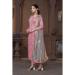 Picture of Chiffon & Organza Rosy Brown Straight Cut Salwar Kameez