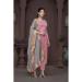 Picture of Chiffon & Organza Rosy Brown Straight Cut Salwar Kameez