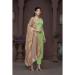 Picture of Chiffon & Organza Dark Sea Green Straight Cut Salwar Kameez