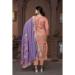 Picture of Chiffon & Organza Indian Red Straight Cut Salwar Kameez