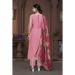 Picture of Chiffon Pale Violet Red Straight Cut Salwar Kameez