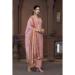 Picture of Chiffon Rosy Brown Straight Cut Salwar Kameez