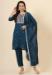 Picture of Fascinating Silk Dark Slate Grey Readymade Salwar Kameez