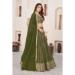 Picture of Enticing Georgette Dark Olive Green Lehenga Choli