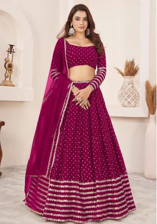 Picture of Appealing Georgette Deep Pink Lehenga Choli