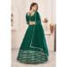 Picture of Good Looking Georgette Dark Green Lehenga Choli